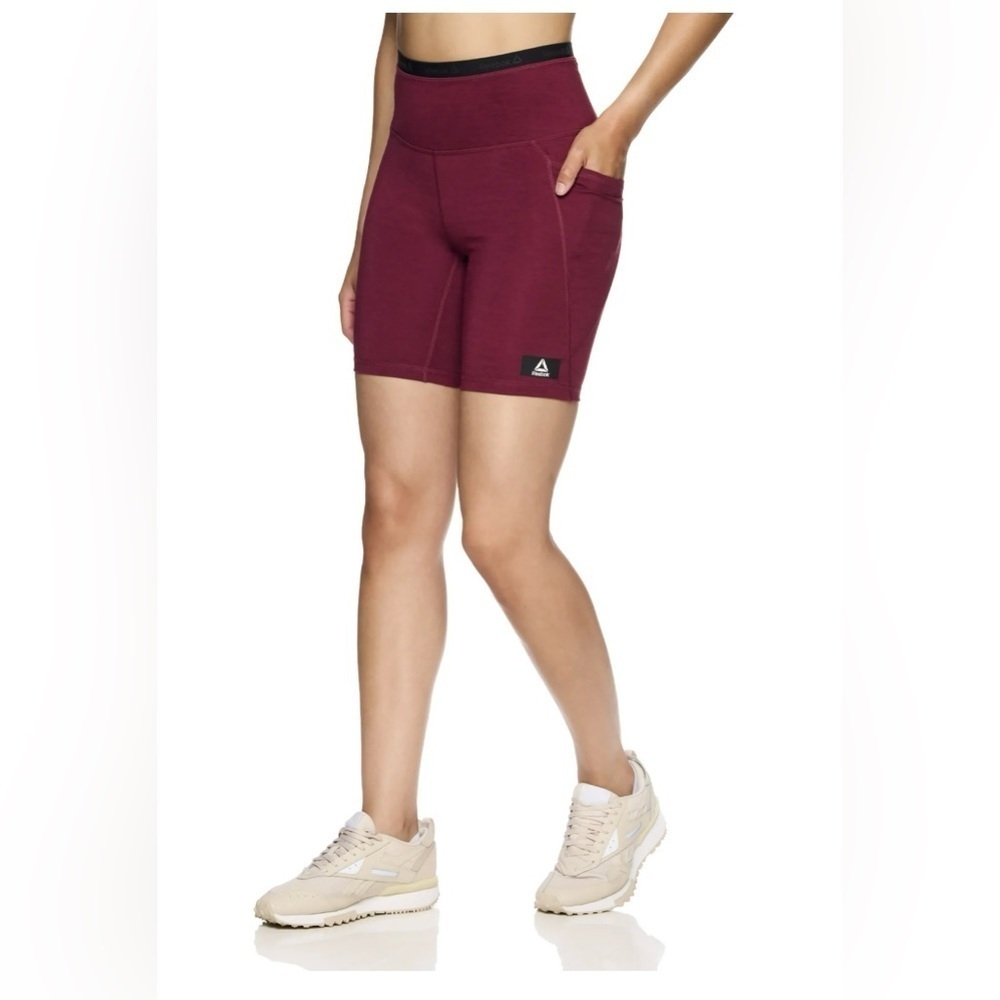 Reebok Women's Flex High Rise Compression Shorts with Pockets